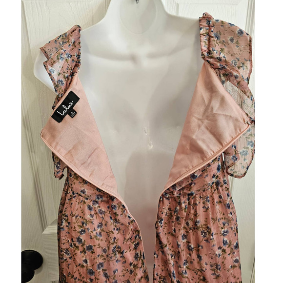 My Favorite Rusty Rose Floral Print Off-the-Shoulder Dress Size Small - Picture 8 of 9